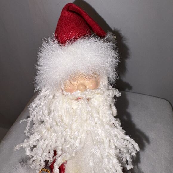 Santa Claus Posable Doll Figurine 14" tall Can Sit Or Hang Holiday Decor - Picture 6 of 11